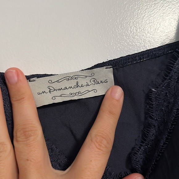 Navy Blue Lace Cami - Picture 4 of 4